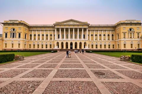 Visitors explore the Russian Museum in Saint Petersburg Stock Photos