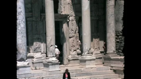 Visitors Exploring Ephesus Stock Footage 277585270