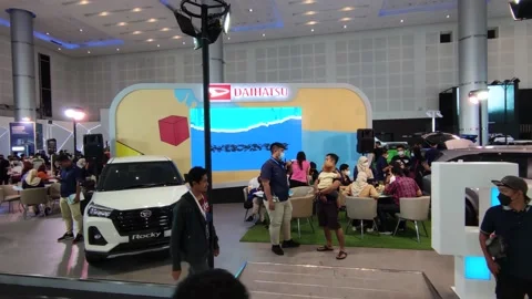 Visitors Exploring Vehicles at Auto Exhibition Stock Footage 210712012
