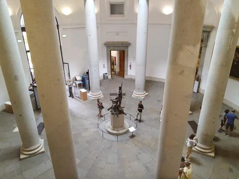 Visitors inside classical Madrid museum Photos