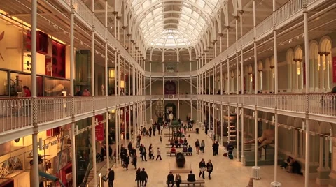 Visitors Inside Museum Stock Footage 42526030