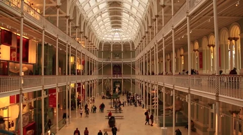 Visitors Inside Museum Stock Footage 42526473