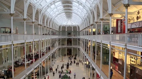 Visitors Inside Museum Stock Footage 42604114