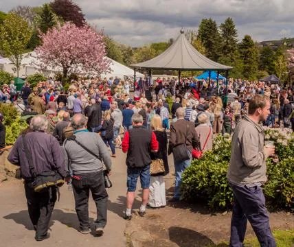 Visitors participating in the war time type tea dancing Stock Photos
