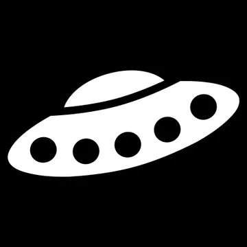 Visitors Spaceship Flat Icon Stock Illustration