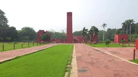 Visitors Walking Through Jantar Mantar, India Stock Footage 320384422