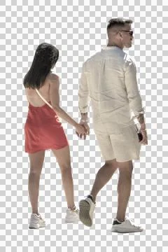 Visitors walking through Parque Genoves, Cadiz, Spain Stock Illustration