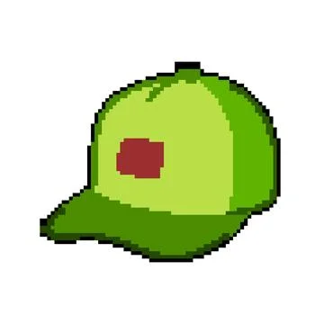 Visor baseball cap pixel art vector illustration Stock Illustration
