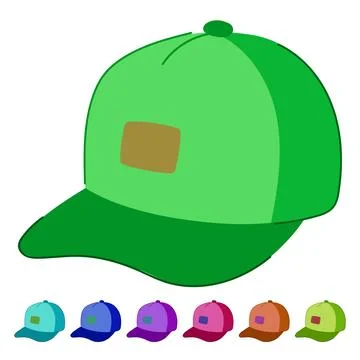 Visor baseball cap vector cartoon graphic Stock Illustration