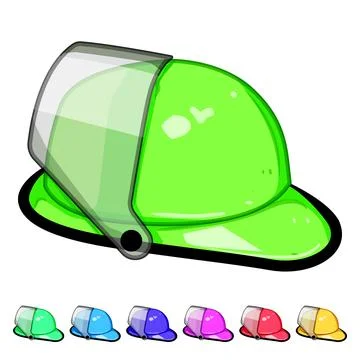 Visor firefighter helmet cartoon vector graphic Stock Illustration
