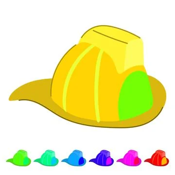 Visor firefighter helmet vector cartoon graphic Stock Illustration