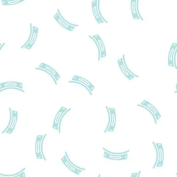 Visor hat golf player glyph seamless pattern Stock Illustration