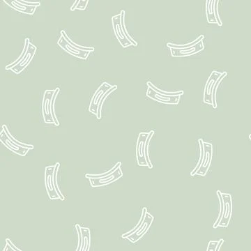 Visor hat golf player line seamless pattern Illustrazione stock