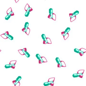 Visor hat isometric icon seamless pattern Stock Illustration