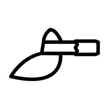 Visor hat line icon vector illustration Stock Illustration