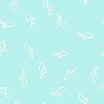 Visor hat line vector seamless pattern Illustrazione stock