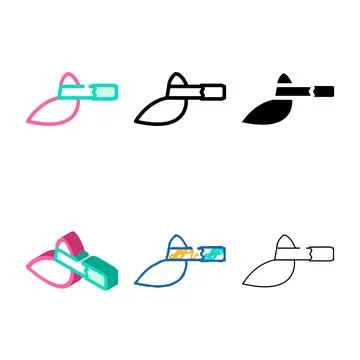 Visor hat multipack color icon vector Stock Illustration