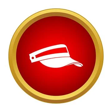 Visor icon representing sport and tennis apparel Stock Illustration