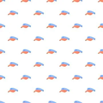 Visors creating seamless surface pattern for lifestyle accessories Stock Illustration