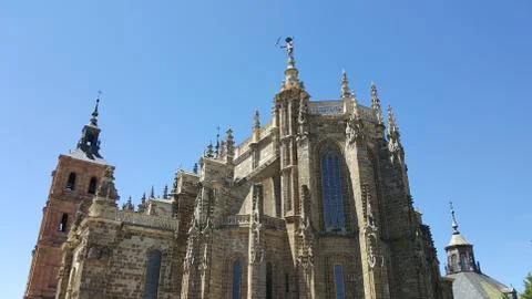 Vista de edificios importantes, foto 2,en Astorga, León, España 스톡 사진