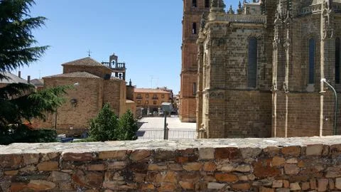 Vista de edificios importantes, foto 3, en Astorga, León, España Stock Photos