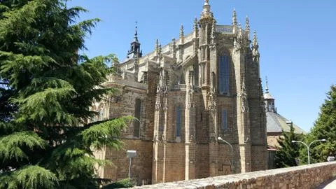 Vista de edificios importantes, foto 5, en Astorga, León, España 스톡 사진