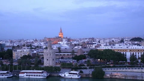 Vista de Sevilla Video stock 219123034