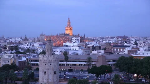Vista de Sevilla Video stock 219123896