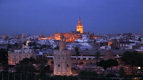 Vista de Sevilla Video stock 219130802