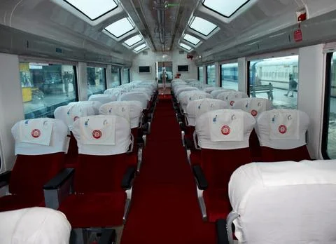 Vistadome train interior 스톡 사진