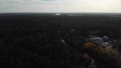 Vistula river, Świder river and Holiday Inn Resort in Józefów, Poland, 2023 Stock Footage 254696057