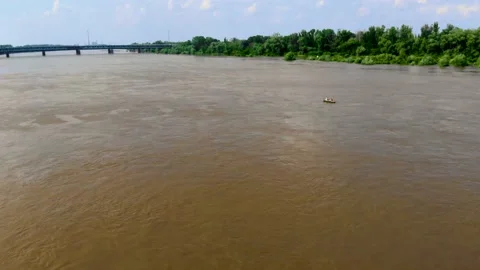 Vistula river Warsaw  Stock Footage 134420556
