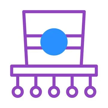 Visual Abstract Icon Data Structure Analysis 스톡 일러스트