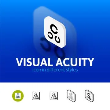 Visual acuity icon in different style Stock Illustration