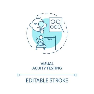 Visual acuity testing concept icon Illustrazione stock