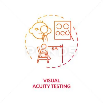 Visual acuity testing concept icon Illustration #150860340