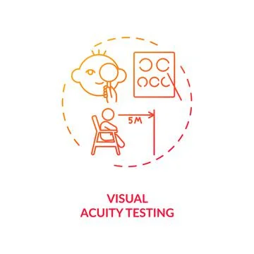 Visual acuity testing concept icon 스톡 일러스트