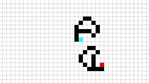 Visual AI Concept: Langton’s Ant Emergence Pattern Stock Footage 308678771