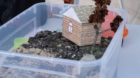 A visual aid for the training of future geologists: geological section Stock Footage 83563508