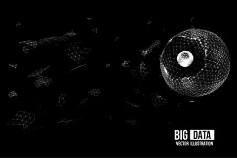 Visual Analytics for Big Data. Vector illustration. 스톡 일러스트