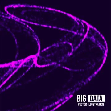 Visual Analytics for Big Data. Vector. Dynamic visualizations with connecting Stock Illustration