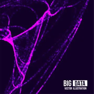 Visual Analytics for Big Data. Vector. Dynamic visualizations with connecting Stock Illustration