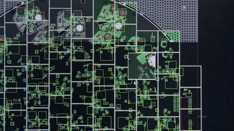 Visual and 3D inspection of a computer circuit board using laser scanning Stock Footage 98754249