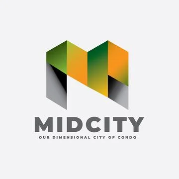 Visual Architecture M Dimensional Letter Logo Stock Illustration