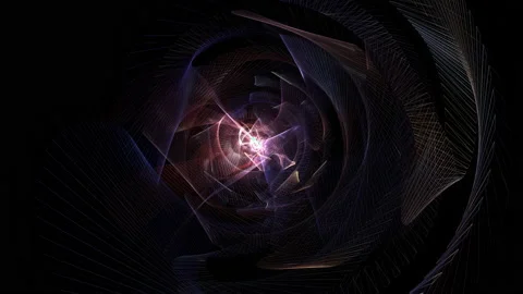 Visual art technology wire mesh wave rotation loop Stock Footage 157598598