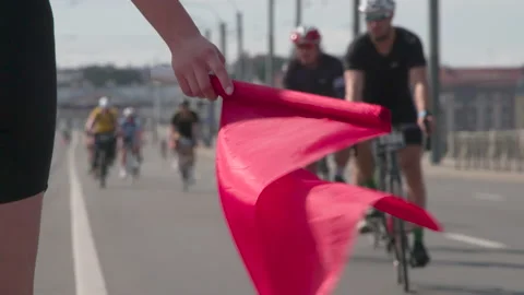 Visual Assistance for Cyclists 4K Stock Footage 232946869