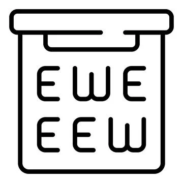 Visual banner icon outline vector. Sensory perception Illustrazione stock