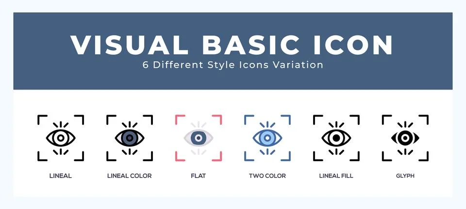 Visual basic icon set. vector illustration. Stockillustratie