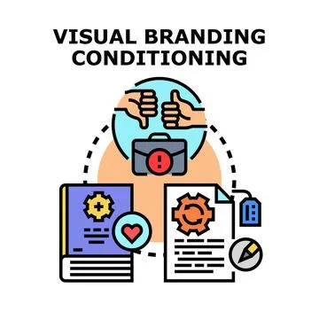 Visual branding conditioning creating business reputation and strategy Stock Illustration
