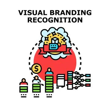 Visual branding recognition concept for marketing and business Stock Illustration